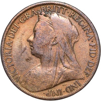 Wielka Brytania 1 one penny 1899 Wiktoria