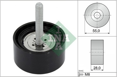 INA 532 0869 10 ROLLO KIERUNKOWA / PROWADZACA, CORREA DE CUÑA ZEBATY  