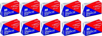 SPINACZE BIUROWE TRÓJKĄTNE 25mm OPAKOWANIE 100 SZTUK x 10