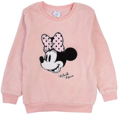 MYSZKA MINNIE BLUZA CIEPŁA POLAR róż 110/116 R006C