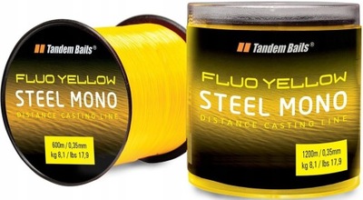 ŻYŁKA TANDEM BAITS STEEL MONO FLUO 600m 0,30mm ŻÓŁ