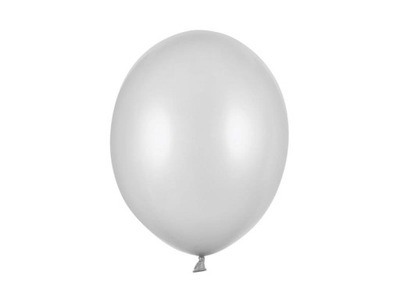 Balony lateksowe strong 30 cm metaliczny SREBRNY 100 szt.