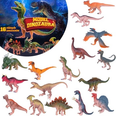 DINOZAURY ZESTAW 16 szt FIGURKI Figurka DINOZAUR