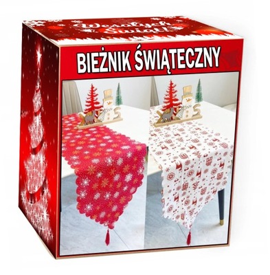 Bieżnik świateczny na stół 180x35cm obrus święta