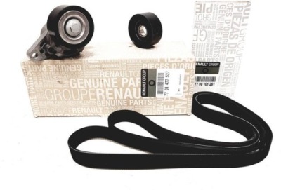 Оригінальний номер renault натягувач+ ремінь clio ii kangoo 1.4 1.6 фото №1