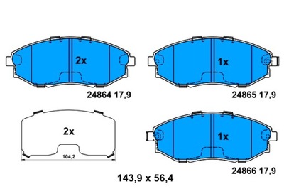 ATE КОЛОДКИ ТОРМОЗНЫЕ ПЕРЕД CHEVROLET ASTRA EPICA ZAFIRA DAEWOO