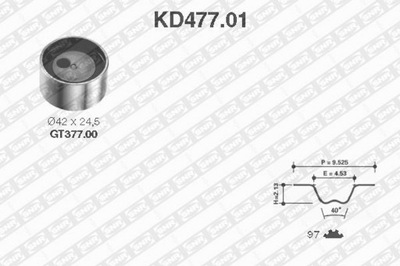 SNR KD477.01 SNR ГРМ КОМПЛЕКТ. Z РЕМНЕМ NTN INSIDE