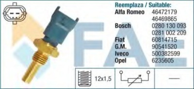 Датчик, температура пального fae 33490 фото №1