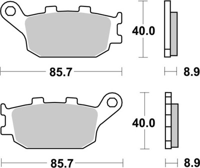 КОЛОДКИ ГАЛЬМІВНІ KH174 ORGANIC HONDA CBF 500 04-08, CB 600 HORNET 98-15, CB