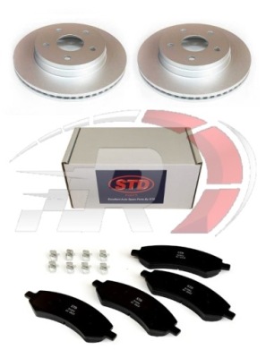 Dodge ram 1500 2006-2022 тормозные диски + тормозные колодки тормозные перед + пластины фото №1