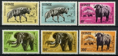 Gwinea** Mi. 247-52 Zwierzęta 12€
