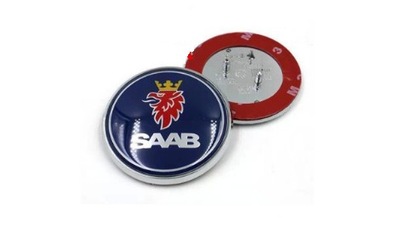 EMBLEMA LOGOTIPO INSIGNIA SAAB 68MM TAPA DE MALETERO PARTE DELANTERA  