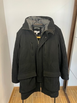 Płaszcz zimowy Calvin Klein czarny gruby XL