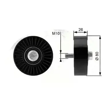 Ролик ремень клиновой t36369 gates bmw 1 3 e81 e82 фото №1