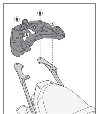 KAPPA STELAŻ KUFRA CENTRALNEGO YAMAHA MT 07 700 (14-15) ( BEZ PŁYTY )