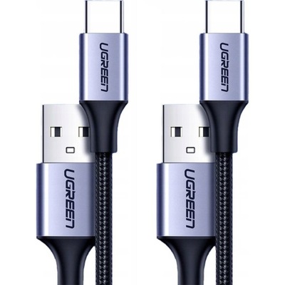 Kabel Ugreen USB-A / USB-C, 1m 3A, do ładowania i przesyłania danych, 2 szt