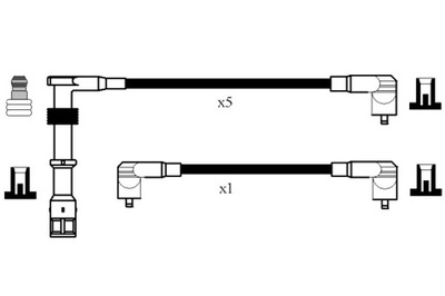 NGK SET WIRES IGNITION AUDI 90 B3 COUPE B2 COUPE B3 2.0 2.3  