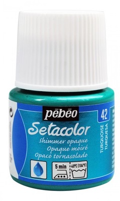 Farba do tkanin Setacolor Shimmer Pébéo Turquoise