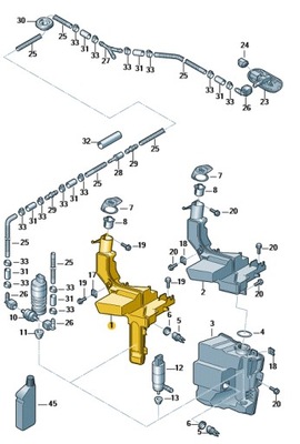 Бак жидкость омывателя vw cc góra aso фото №1
