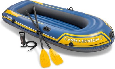 INTEX CHALLENGER 2 DMUCHANY PONTON Z WIOSŁAMI 2 OSOBOWY Z WADĄ