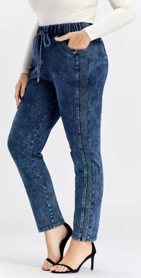 Spodnie bawełna imitacja jeans 42-54 tu 42/44