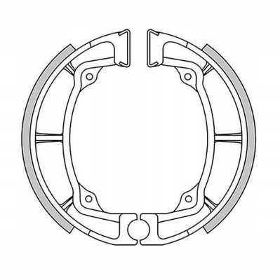 КОЛОДКИ ТОРМОЗНЫЕ ПЕРЕД KAWASAKI KDX 250 '79-'84, KL 250 '78-'79, KLF 220 '