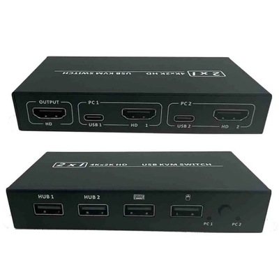 Przełącznik KVM HDMI 2.0 USB Switch 4K/60Hz 3xUSB