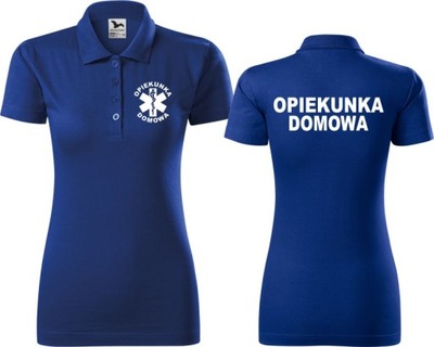 Damska Koszulka Polo OPIEKUNKA DOMOWA Bawełna
