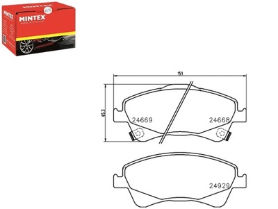 MINTEX ZAPATAS DE FRENADO 044650F010 04465YZZEE 0446  