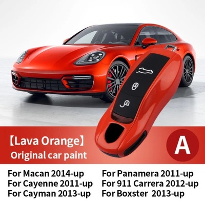 Lava Orangefor Porsche Macan Boxster Cayman Panamera 718 911 Taycan Car Key 