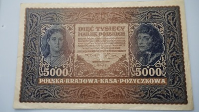 BANKNOT 5000 TYSIĘCY MAREK POLSKICH 1920 AG069958