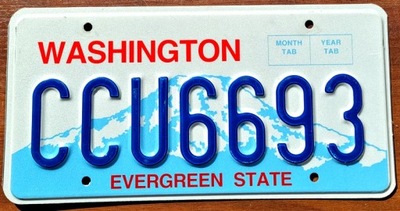 Washington - tablica rejestracyjna z USA