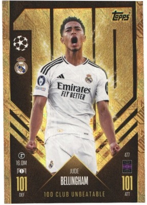 TOPPS MATCH ATTAX 2024-2025 100 CLUB UNBEATABLE 477 JUDE