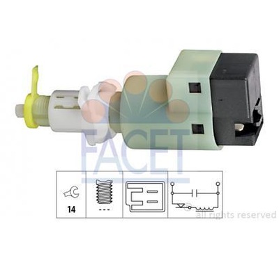 Выключатель света стоп facet 7.1107 фото №1