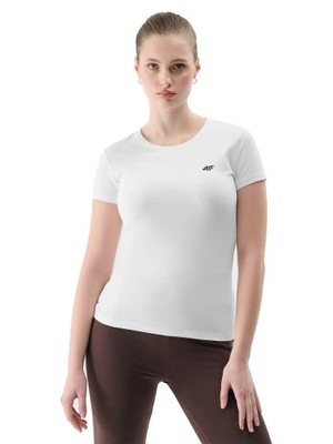 Damska koszulka t-shirt 4F F1161 biały XL