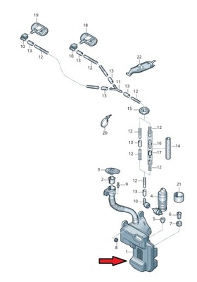 OE AUDI 5Q0955453T ZBIORNIK SPRYSKIWACZY A3 8V