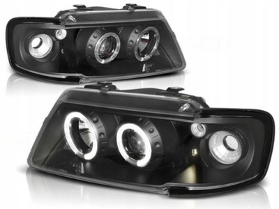 ФОНАРИ ANGEL EYES AUDI A3 8/96-8/00 ЧЕРНЫЕ