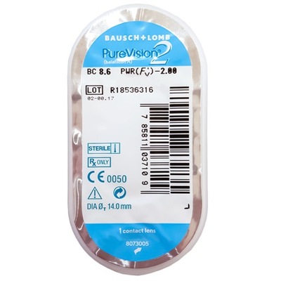 Soczewka Pure Vision 2HD 1 SZTUKA -1.75