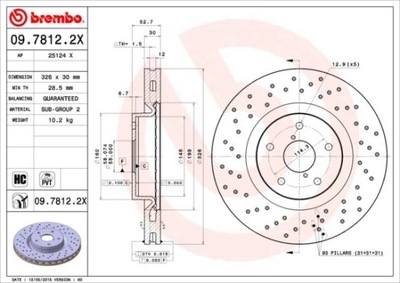 DISCO DE FRENADO PARTE DELANTERA XTRA SUBARU  