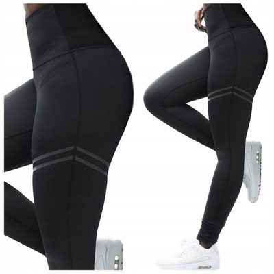 Legginsy SPORTOWE fitness WYSOKI STAN siłownia S