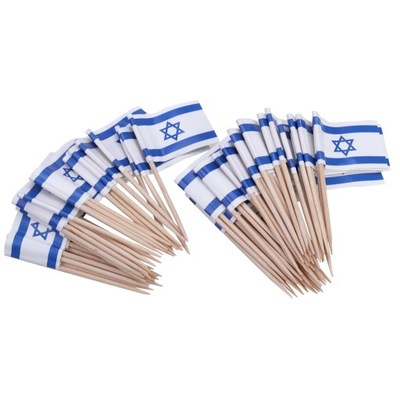 Flaga Wykałaczki Izrael Cupcake Stick 100 Szt