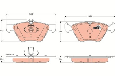 КОЛОДКИ ТОРМОЗНЫЕ - КОМПЛЕКТ COTEC GDB1215