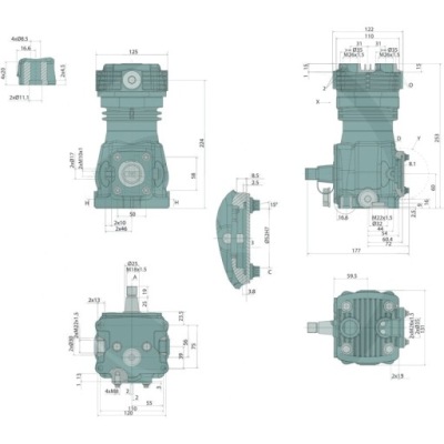 Wabco компресор 8284111410000 фото №1