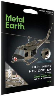 Metal Earth, Helikopter UH1 Huey Śmigłowiec. Wersja kolorowa.