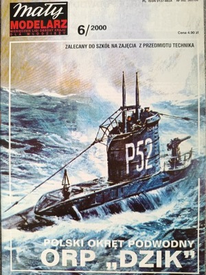 Mały Modelarz 6/2000 okręt podwodny ORP DZIK