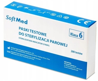 Testy do sterylizacji parowej KLASA 6 SoftMed 200 testów