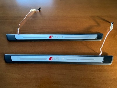 Накладки порогові підсвічувані audi a3 rs3 фото №1