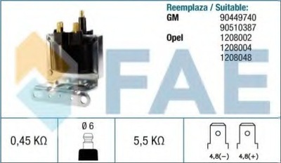 КОТУШКА ЗАПАЛЮВАННЯ OPEL