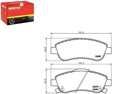 КОЛОДКИ ГАЛЬМІВНІ MINTEX 45022SWWG01 45022SWWG02 45