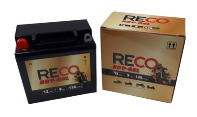 АККУМУЛЯТОР RECO RB9-GEL 12V 9AH 130A L+ YB9-B YB9-GEL